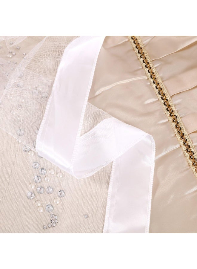 Mengersi Princess 4 Corners Post Bed Curtain Canopy Mosquito Net Princess Canopies (White, Full) - Image 3